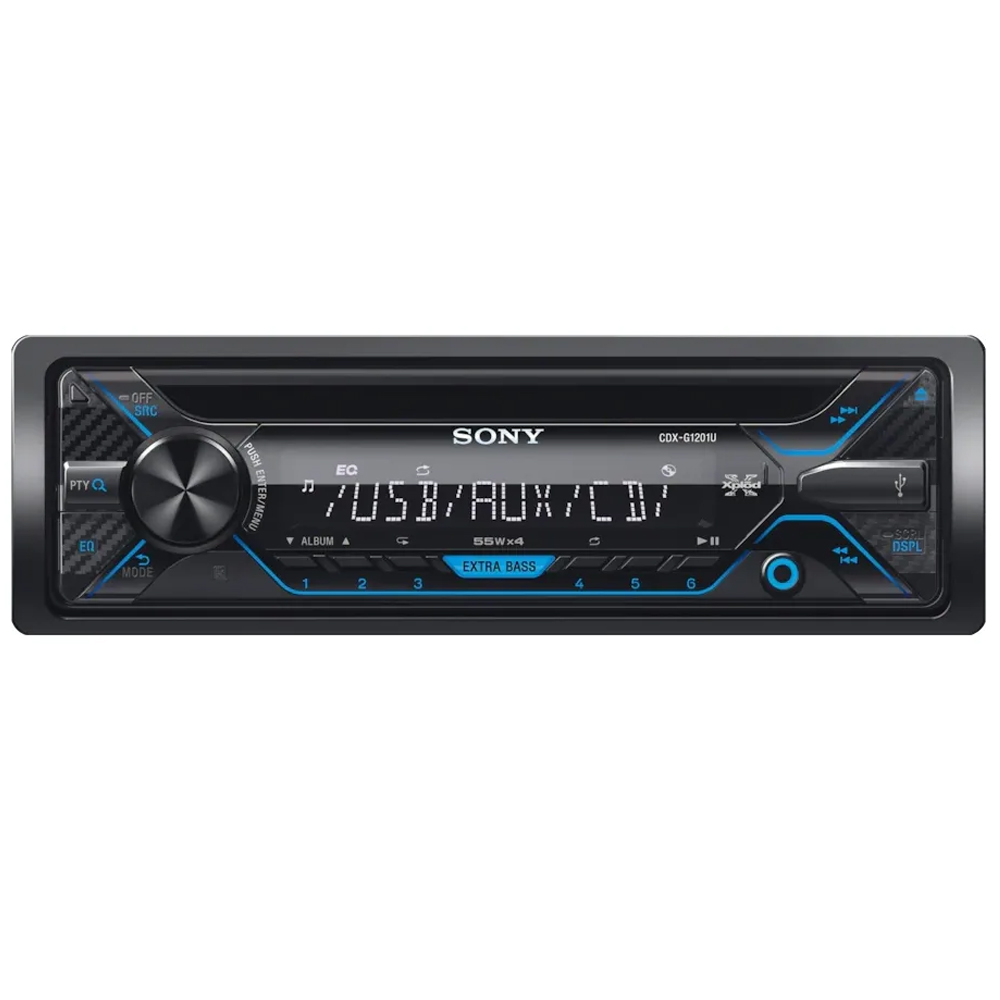 Reproductor de CD Automotriz Sony CDX-G1201U/Q Usb/Fm/Mw/Sw - Negro
