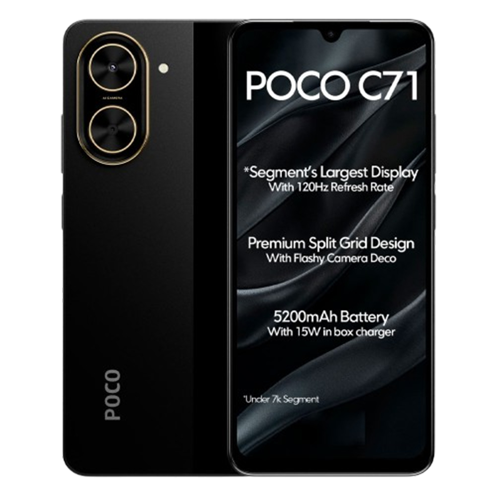 Smartphone Xiaomi Poco C71 DS LTE 3/64GB 6.88" 32/8Mp A15 15W- Black