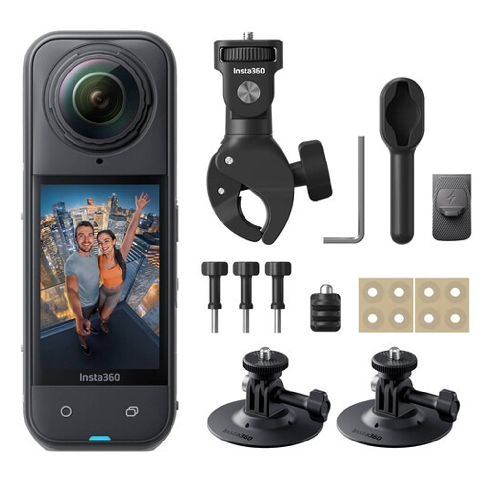 Cámara Action Insta360 X5 8K CINSAAHA Motorcycle Bundle- Black