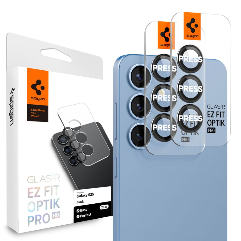 Protector De Camara Spigen Samsung S25 Glas Optik Pro Black AGL09090