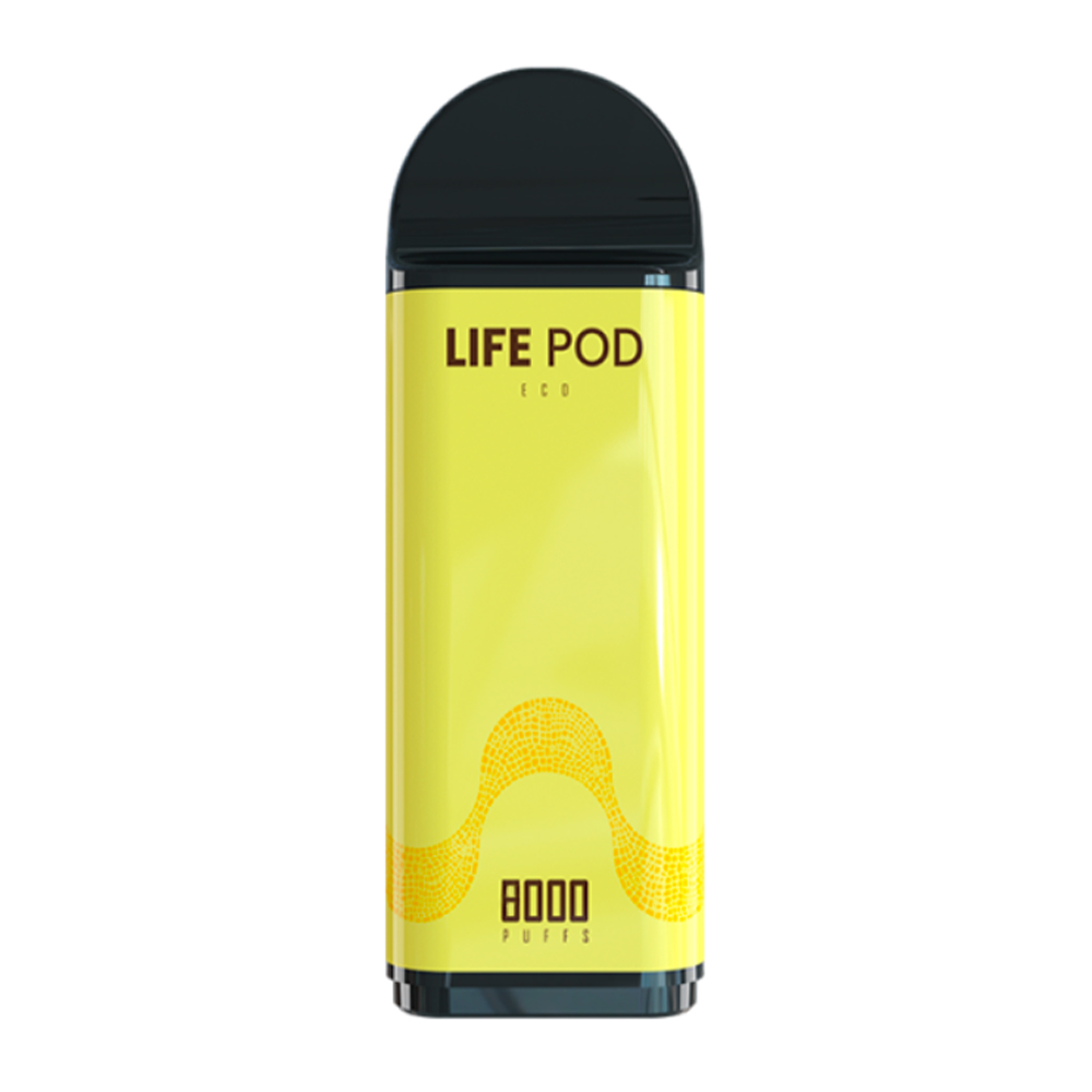 Vaper Desechable Life Pod Eco Pro Cartridge 8000 Puffs- Banana Ice