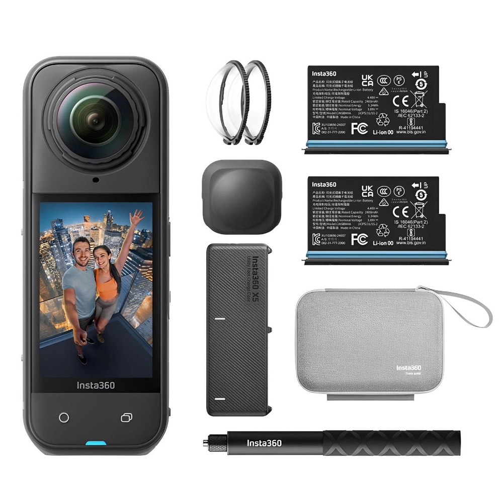 Camara Action Insta360 X5 CINSAAHA X504 8K 360 Essentials Bundle - Black