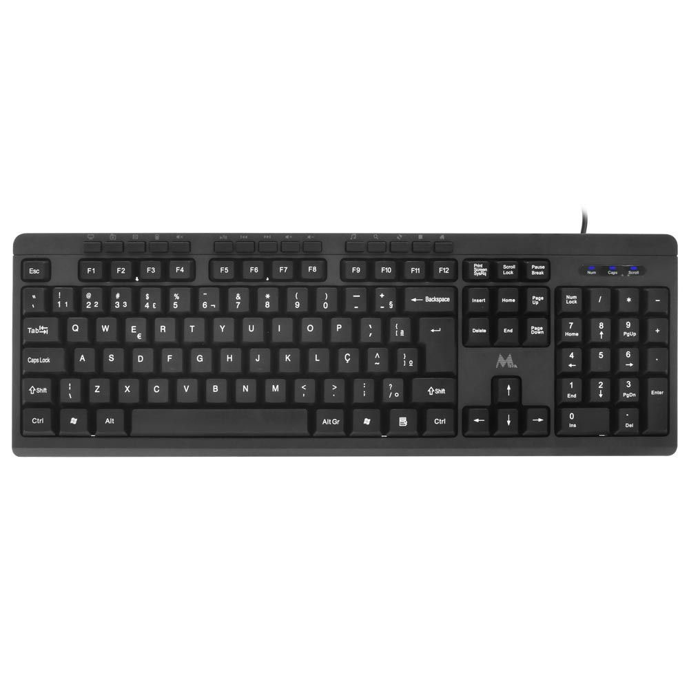 Teclado Mtek KB-8188 Multimedia Portugués - Negro