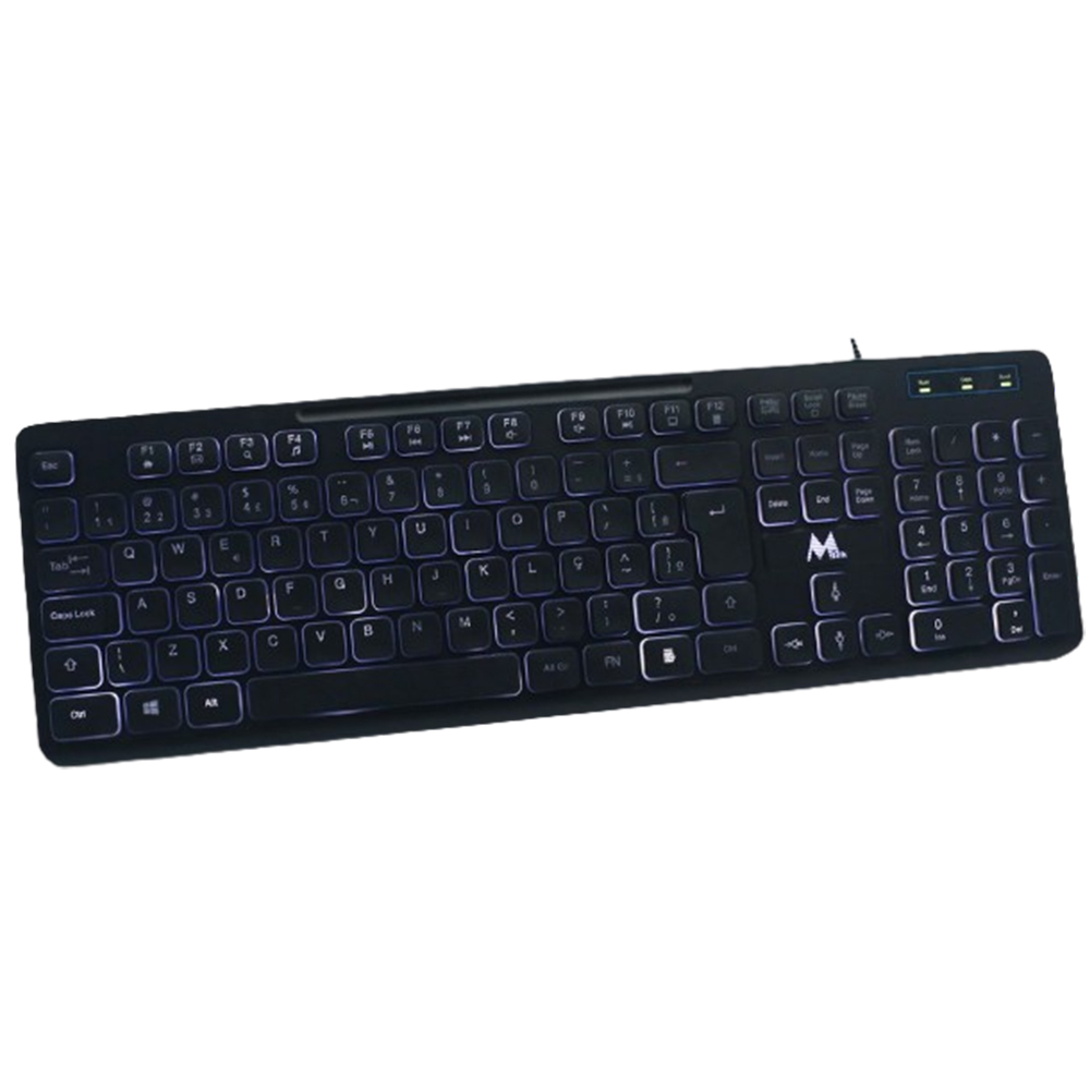 Teclado Mtek KB-7269L RGB Portugues - Black