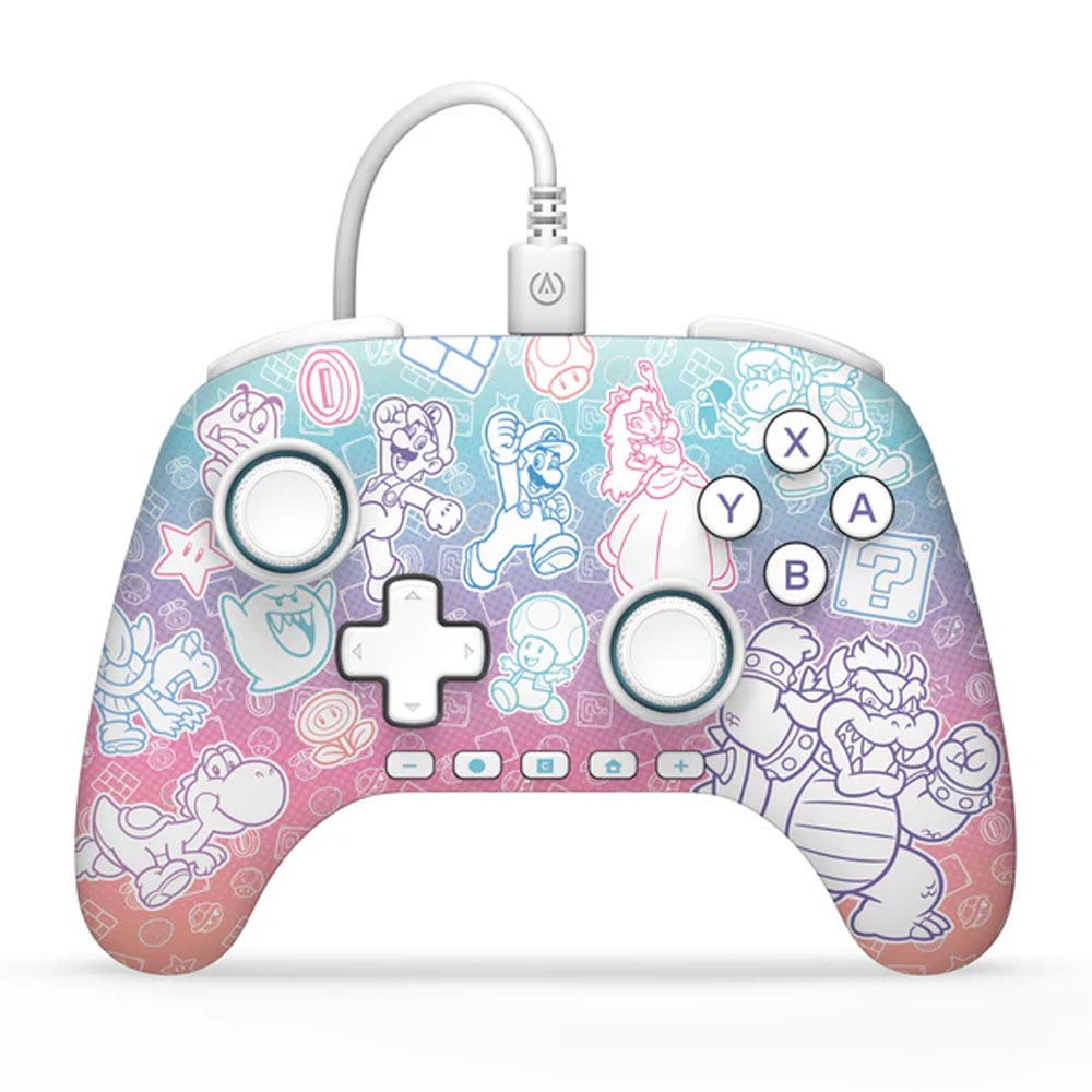 Control Nintendo Switch PowerA con Cable Mushroom Kingdom PWA-A-15331