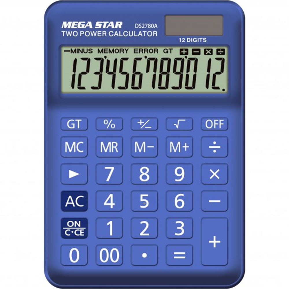 Calculadora Megastar DS2780A 12Dig - Azul