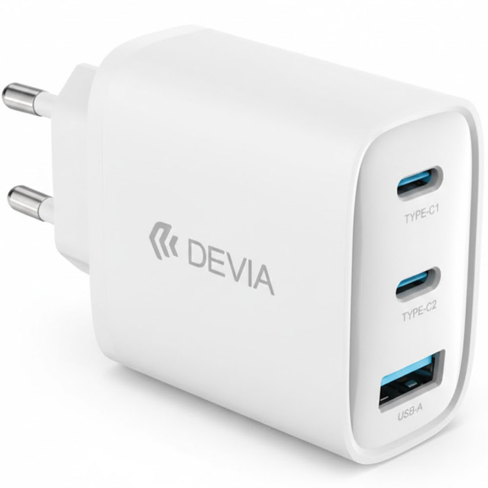 Cargador Devia Extreme Speed Series PD 65W A+2C USB-C a USB-C - White