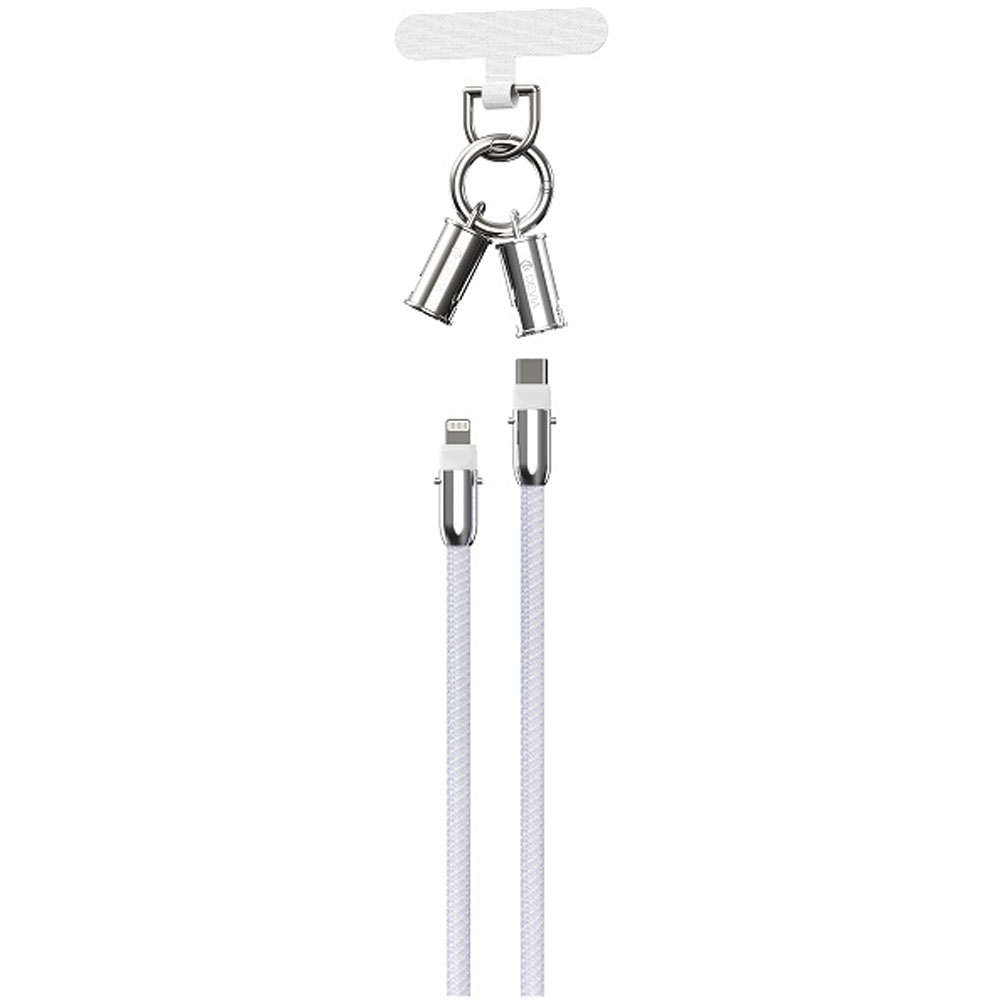 Cable Correa Devia EC658 2 en 1 USB-C a Lightning 27W 0.3M - Purple