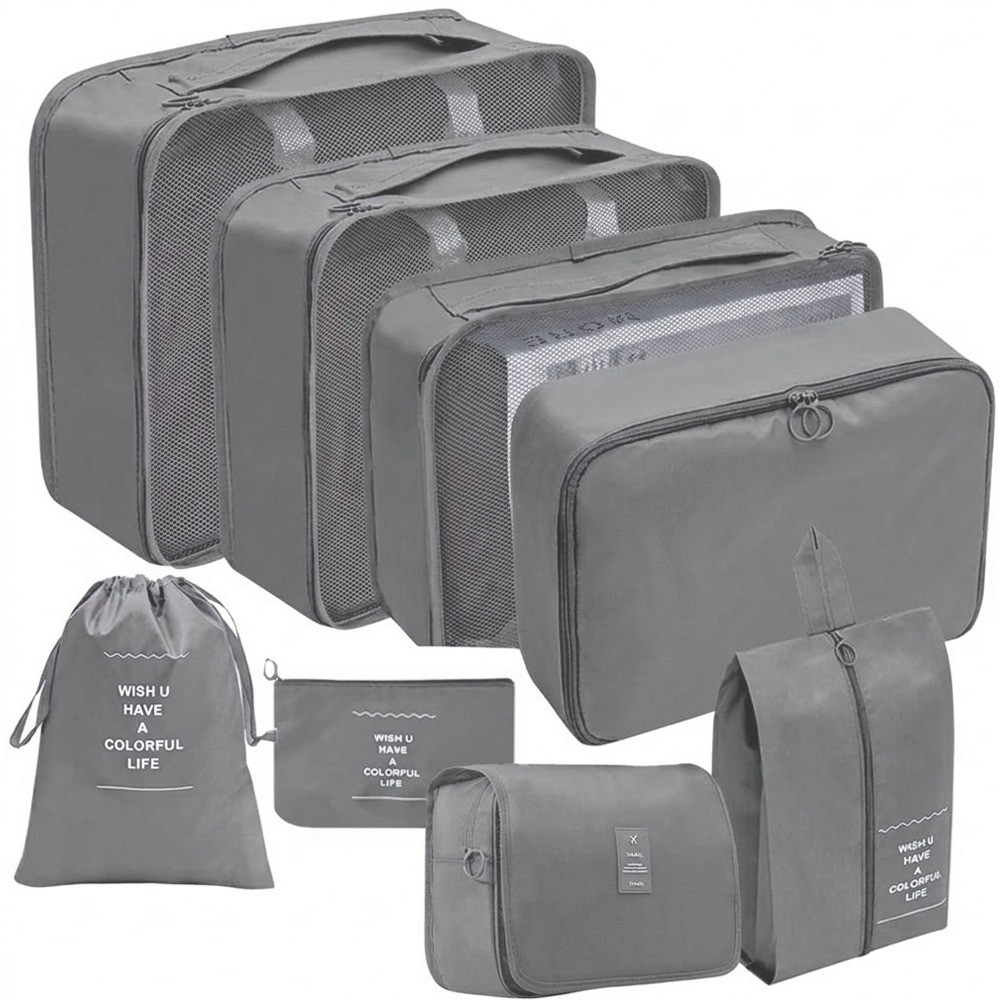 Bolsa De Viaje 19822 MZ - 146 Gris  (8 Piezas)
