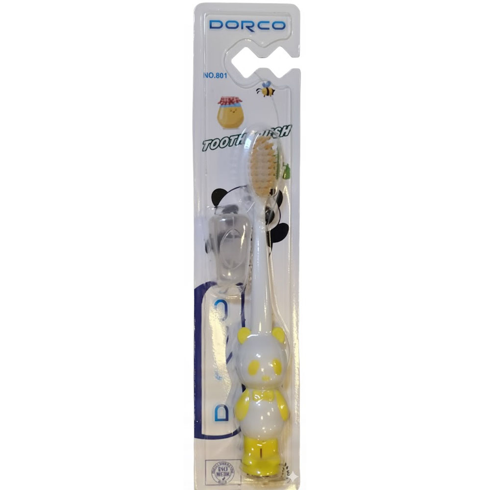 Cepillo de Dientes Infantil Dorco Panda NO.801 MZ-256 - Amarillo
