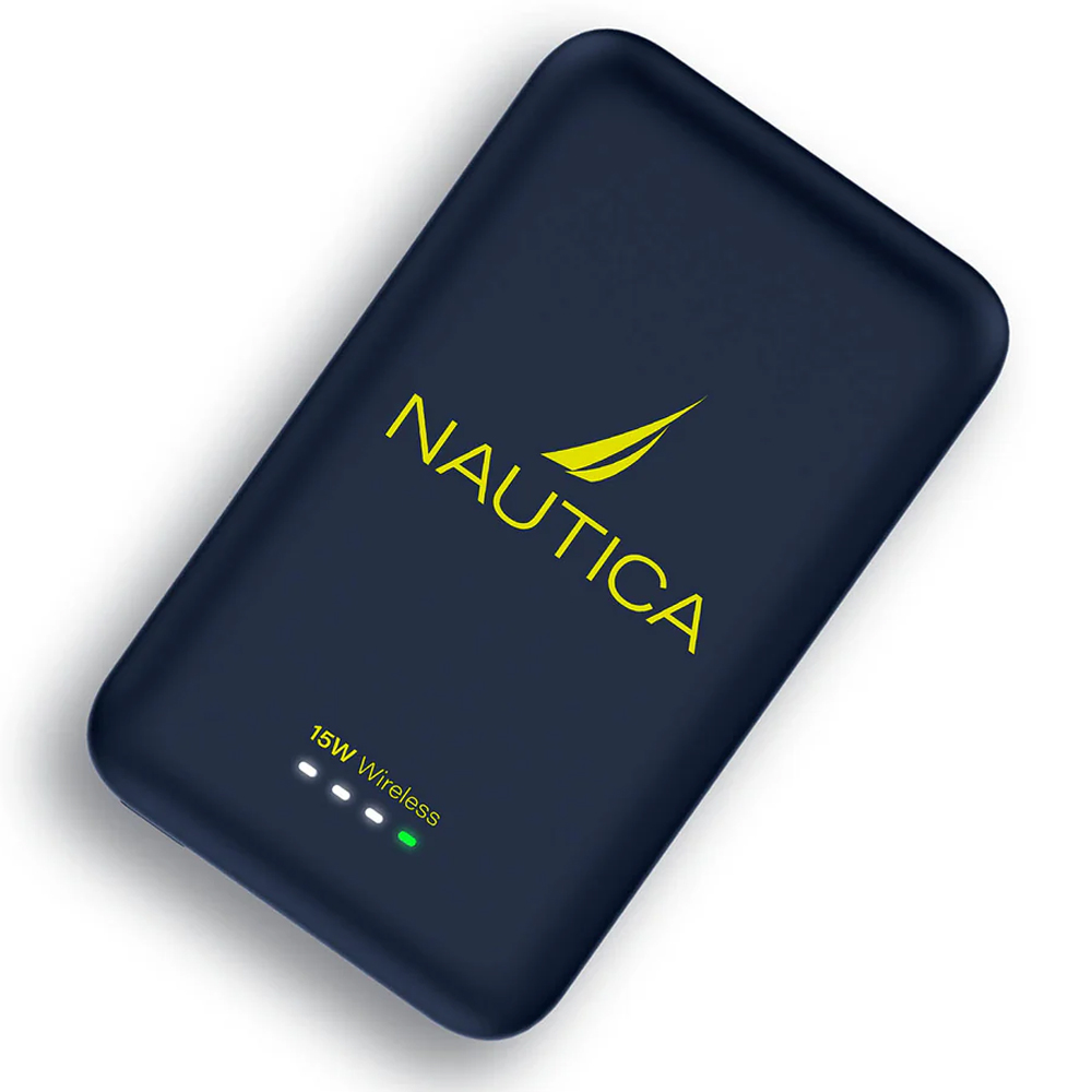 Cargador Portatil Wireless Nautica PB205 Urban Magnetic 5000MAH- Navy/Yellow
