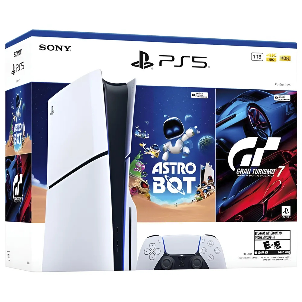 Consola Sony Ps5  CFI-2015 1TB Slim Disk Astrobot+Gran Turismo 7 Bivolt