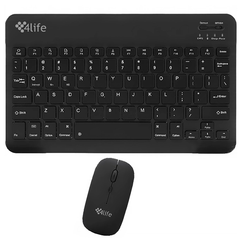 Kit Teclado + Mouse 4Life Wireless FL030PK - Black