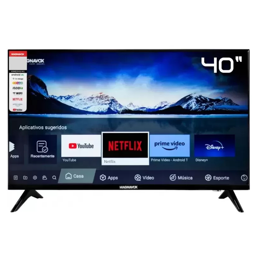 Smart Tv 40'' Magnavox 40MEZ443-M1 Hd Hdmi/Usb Android/Magistv