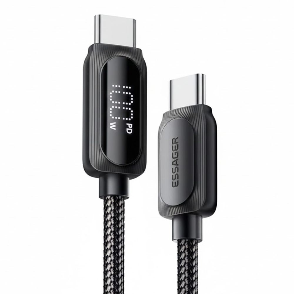 Cable Essager EXCTT1-XL01-P USB-C a USB-C 1m - Black
