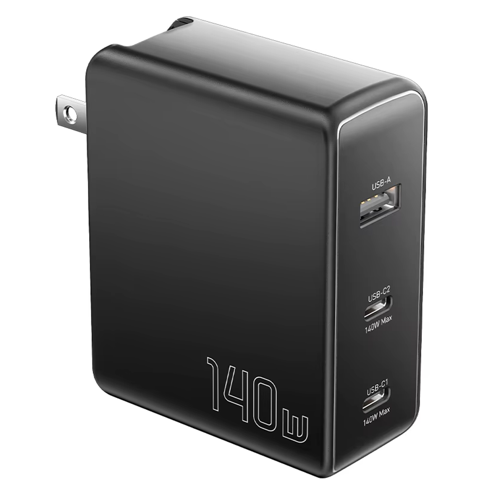 Cargador Essager ECT2CA-MQB01-Z 3 Puertos 140W - Black
