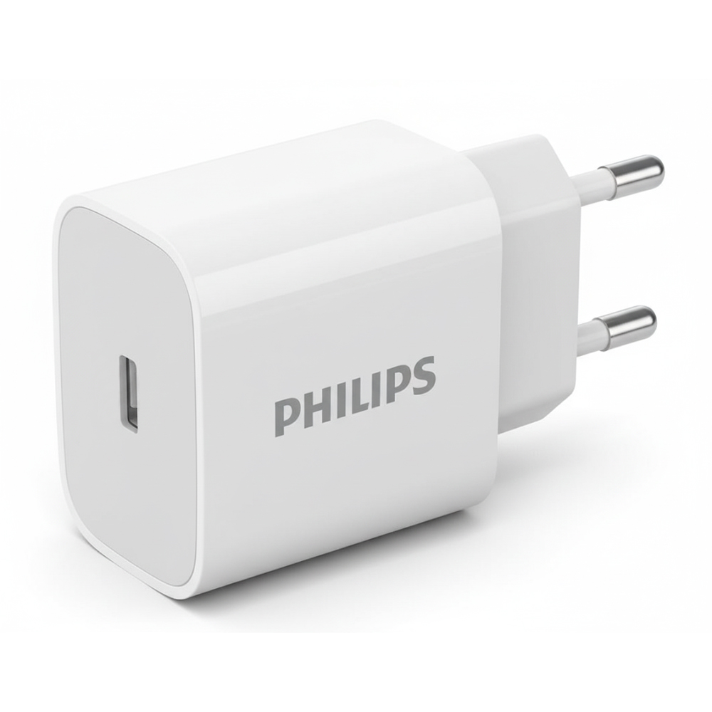 Cargador Philips DLP4313C/70 USB-C a USB-C 20W - White