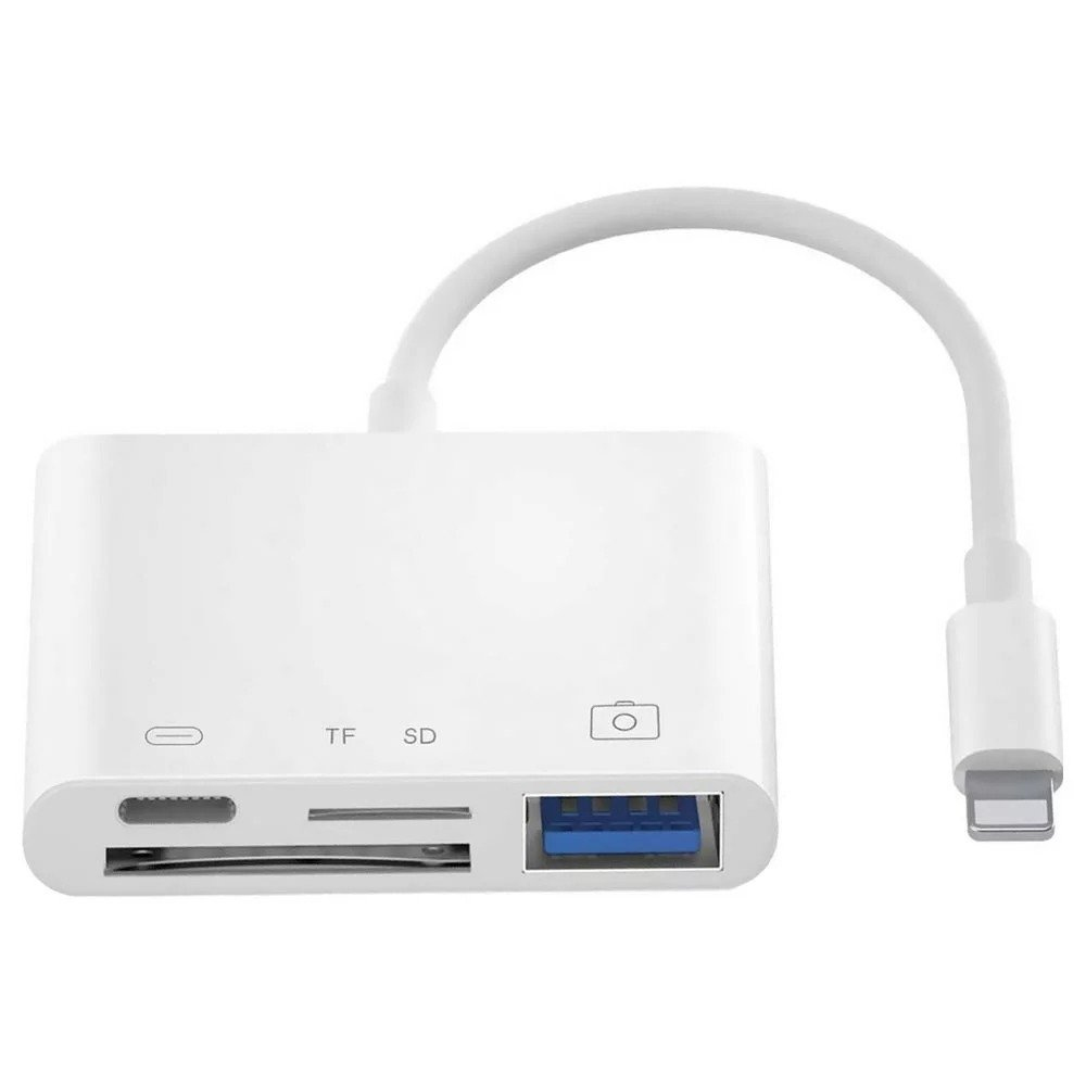 Cable Adaptador Trove RXY-033 Iphone 4 en 1 Lightning/TF/SD/USB