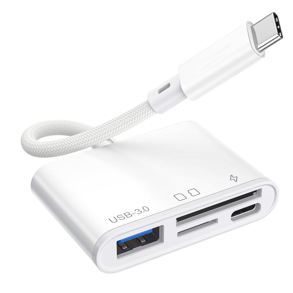 Cable Adaptador Trove RXY-041 USB-C 4 en 1 USB-C TF/SD/USB