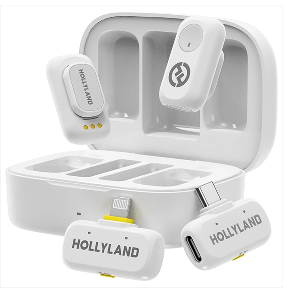 Microfono Inalambrico Hollyland Lark A1 Combo  USB-C/IPHONE - White