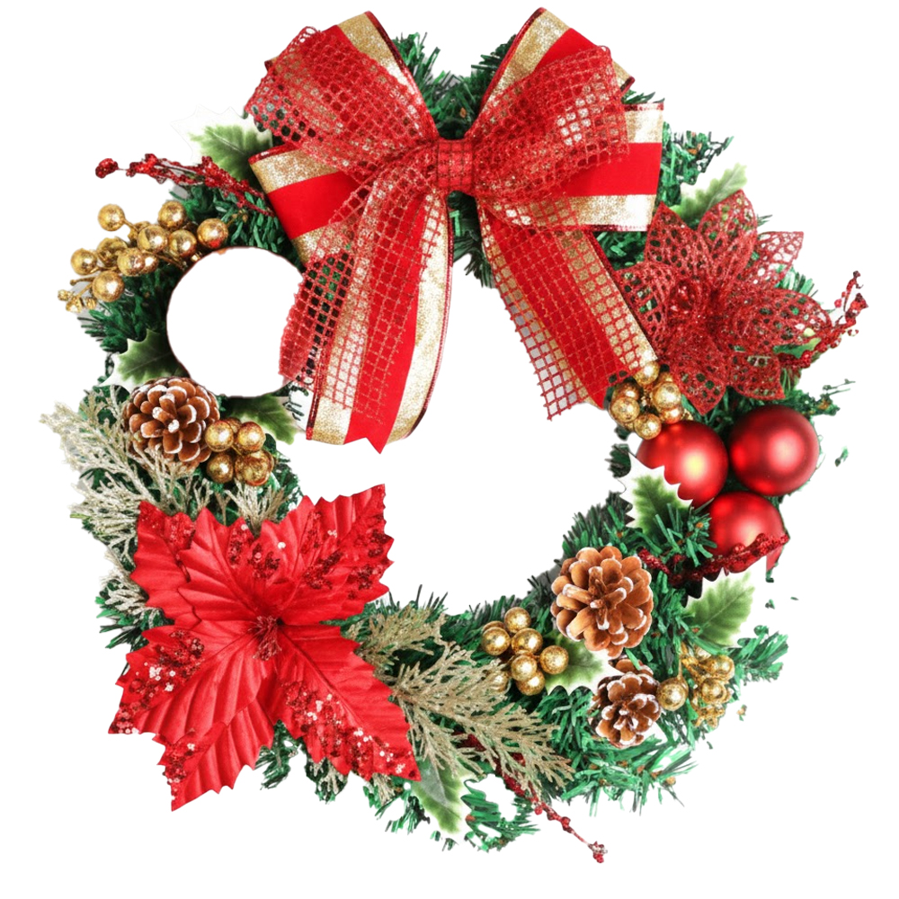 Adorno Navideño Guirnalda JT25-YT5018 40CM - Rojo