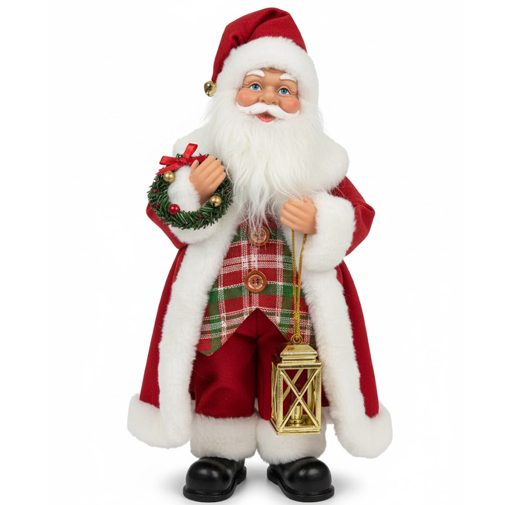 Adorno Navideño Papa Noel JT25-ZST025 C/Farol/Musica 35CM