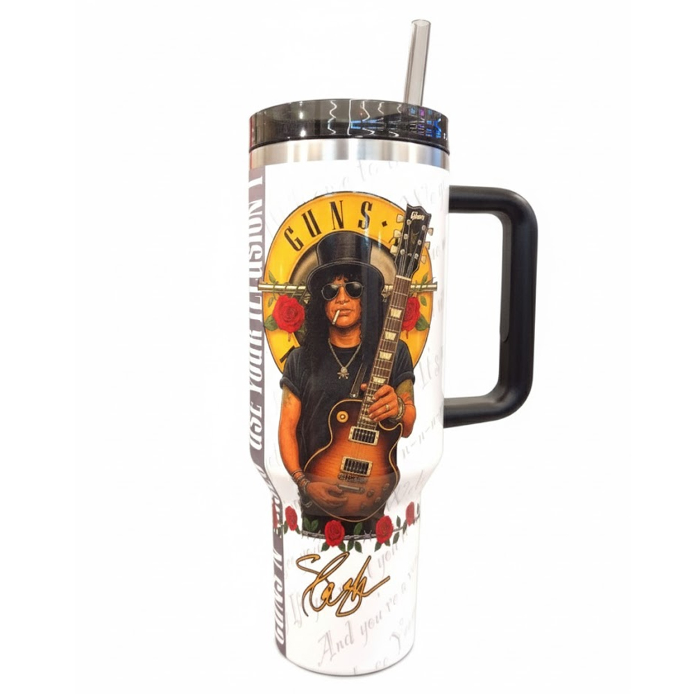 Vaso Weedoo Guns Slash 1.2L con Pajita - White/Black