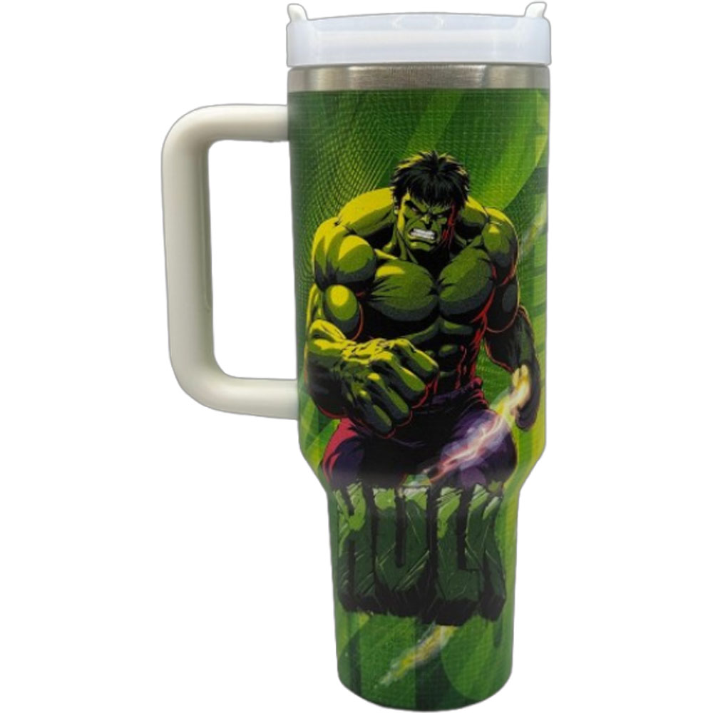 Vaso Térmico Weedoo The Incredible Hulk 1.2L con Pajita - Green/White