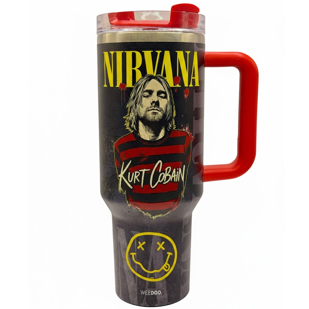 Vaso Termico Weedoo Nirvana 1.2L C/Pajita - Black/Red