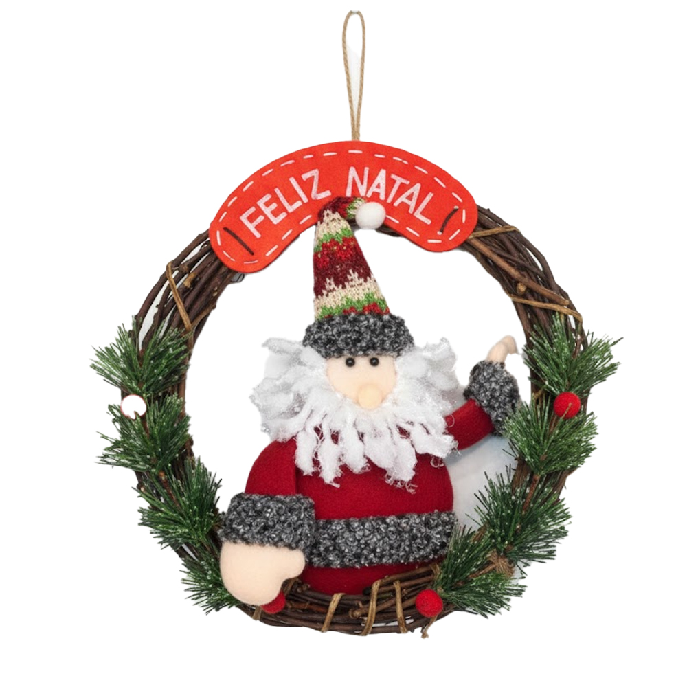 Adorno Navideño Guirnalda L8-258 Papa Noel 35CM