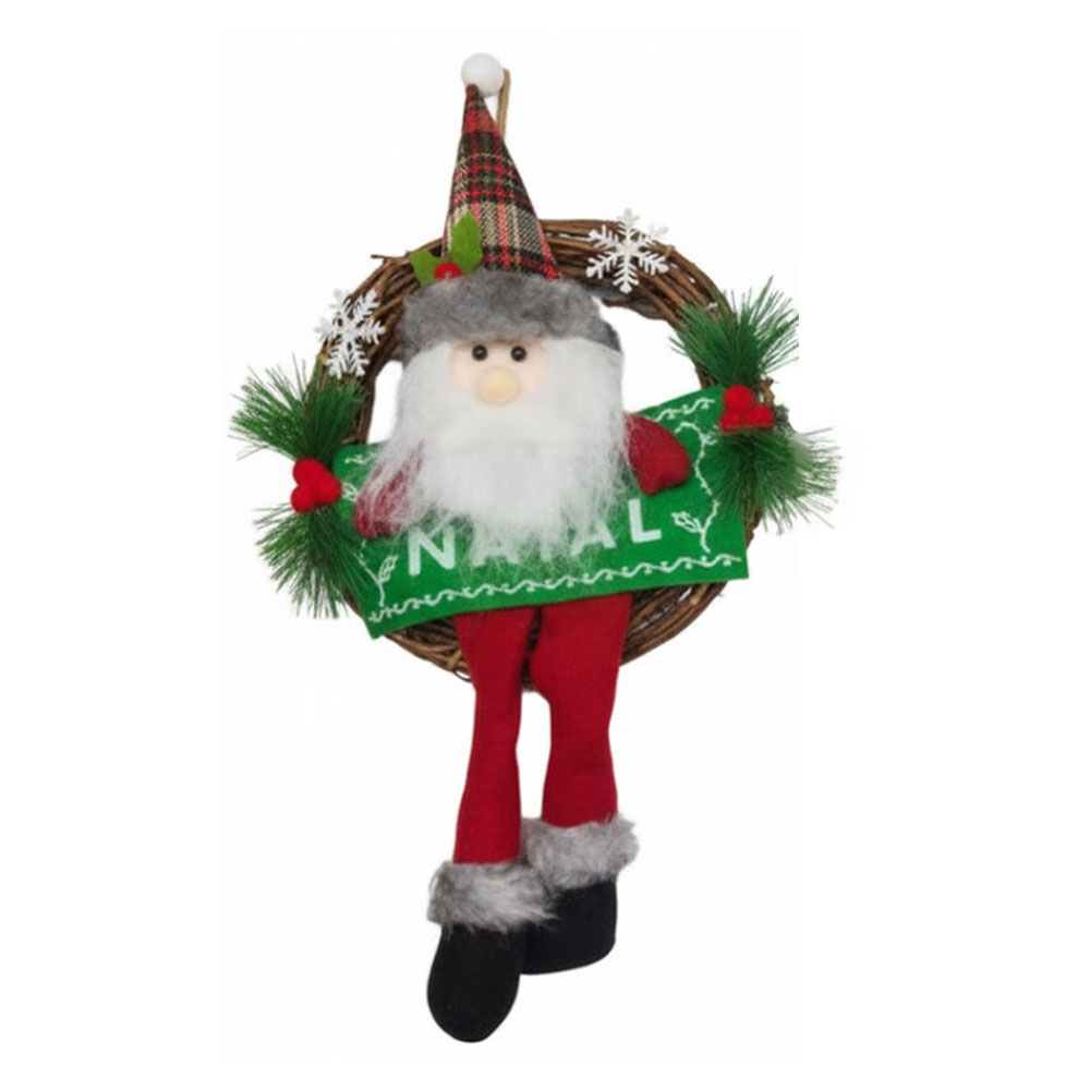 Adorno Navideño Guirnalda L8-260 Papá Noel 24CM