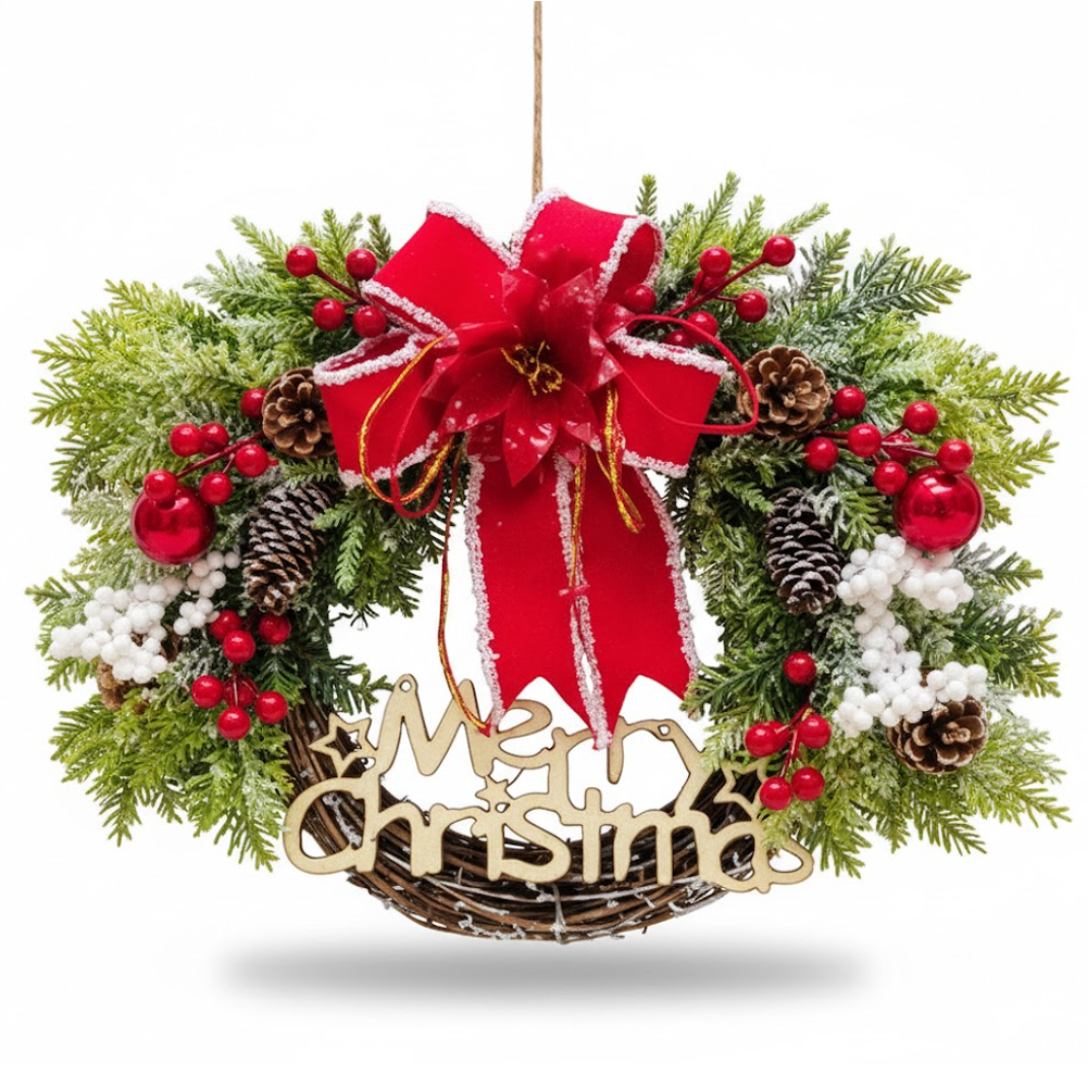 Adorno Navideño Guirnalda L8-450 Merry Christmas 45CM