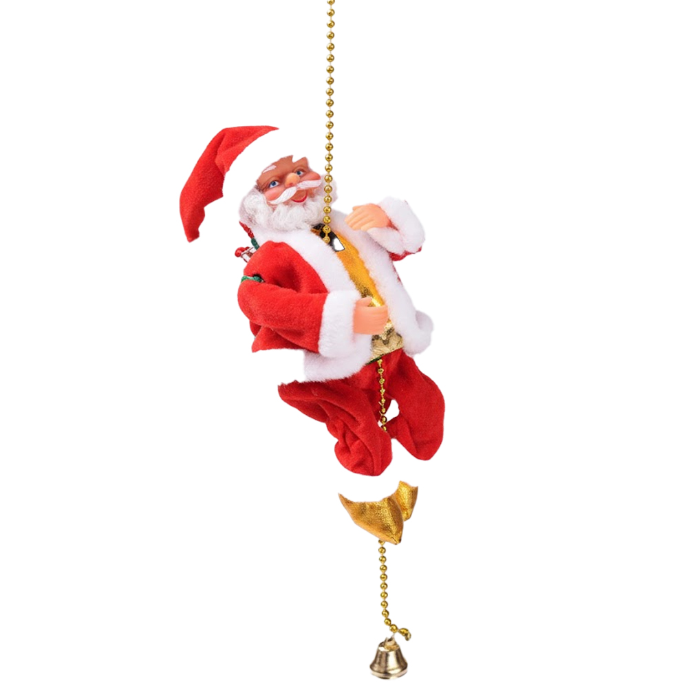Adorno Navideño Papa Noel  L8-653 Sube Cuerda 25CM