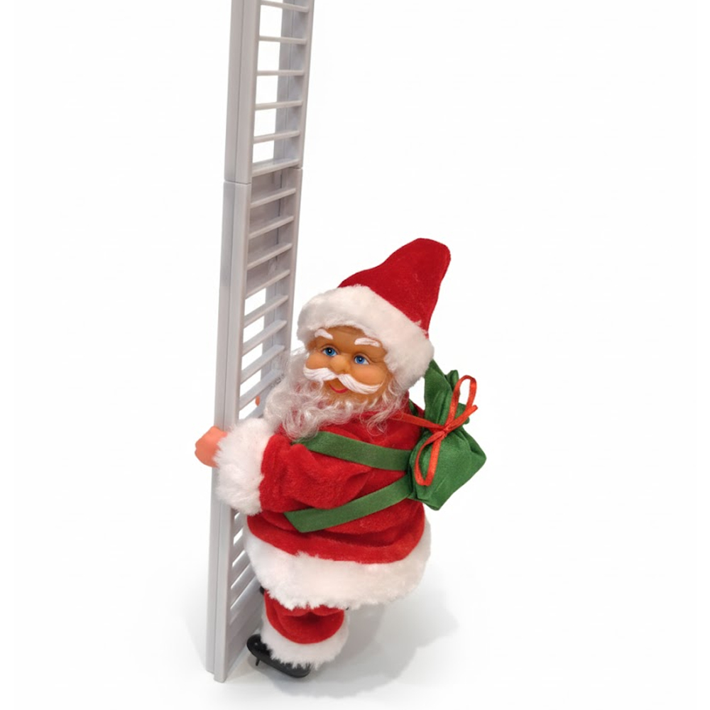 Adorno Navideño Papa Noel L8-654 Sube Escalera 25CM