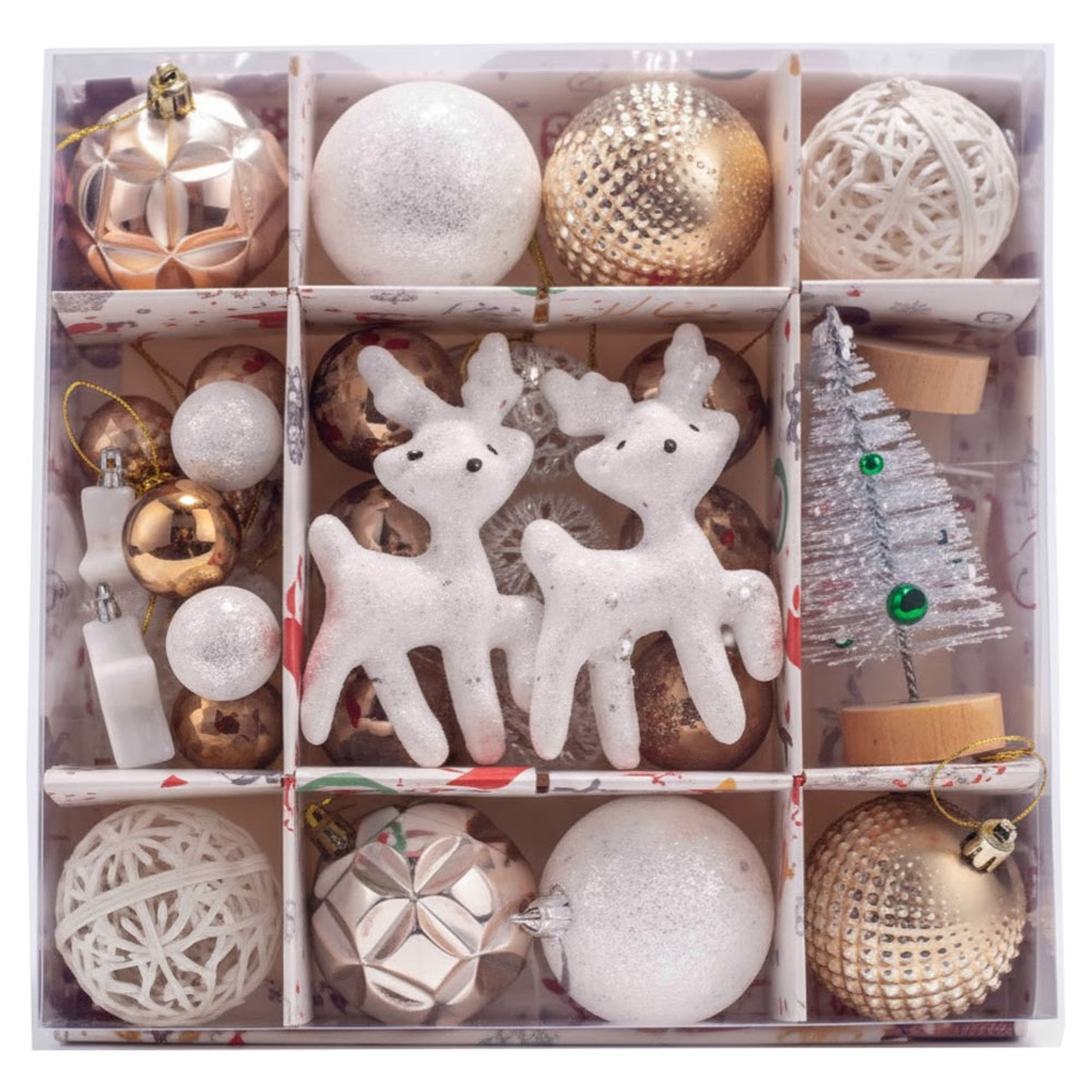 Adorno Navideño Caja de Adorno L8-658 33 Piezas Surtidos