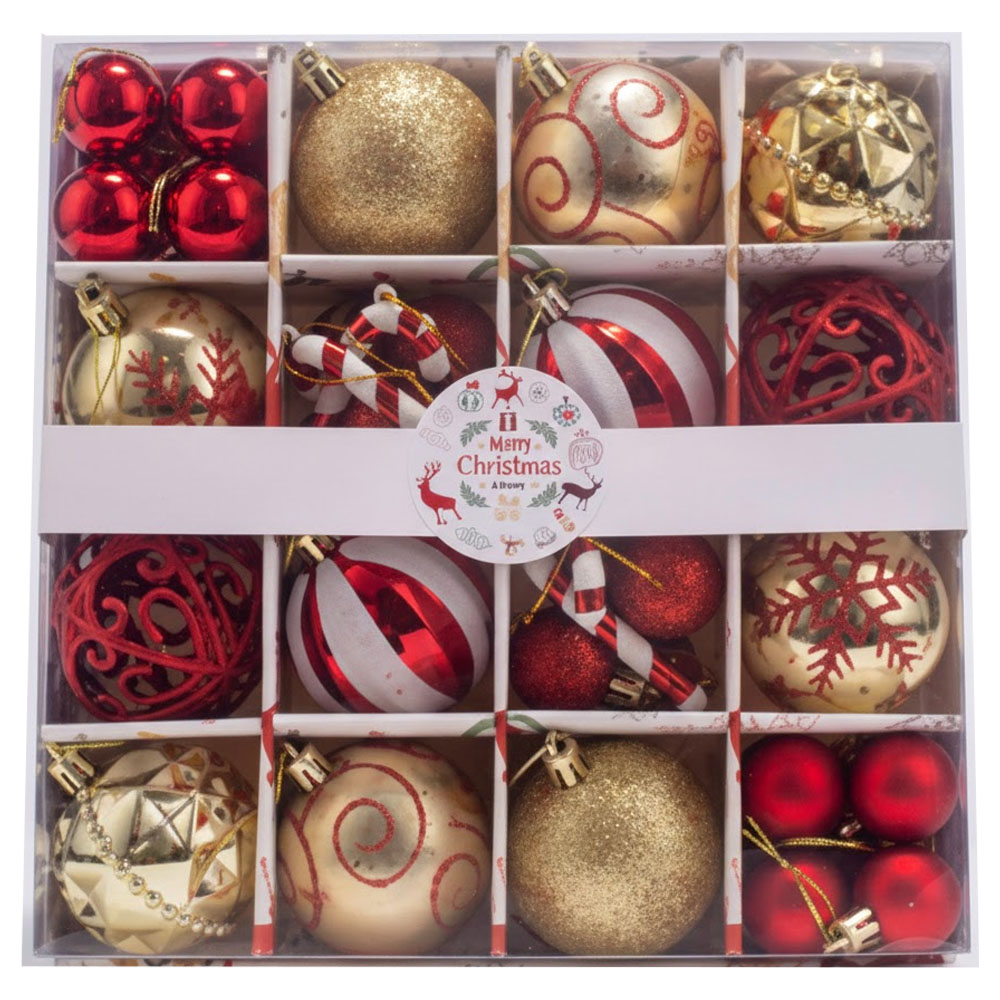 Adorno Navideño Caja de Adorno L8-661 30 Piezas Surtidos