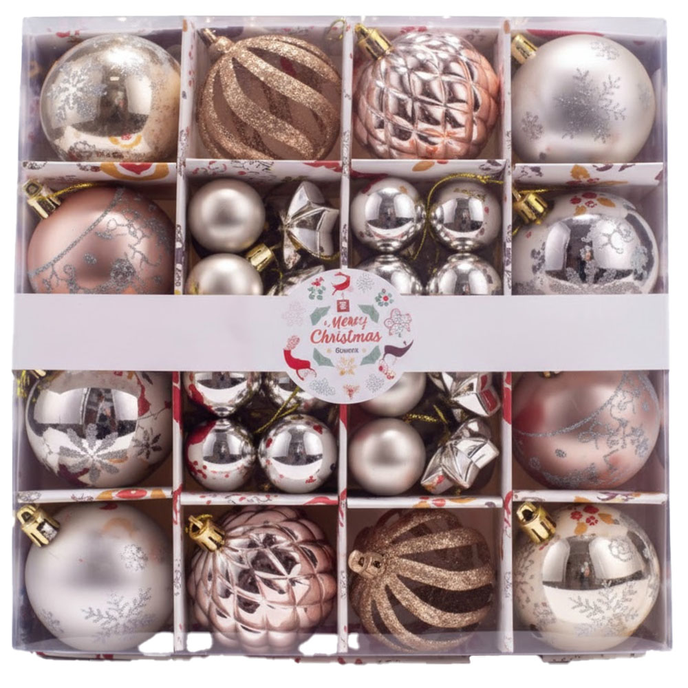 Adorno Navideño Caja de Adorno L8-659 34 Piezas Surtidos