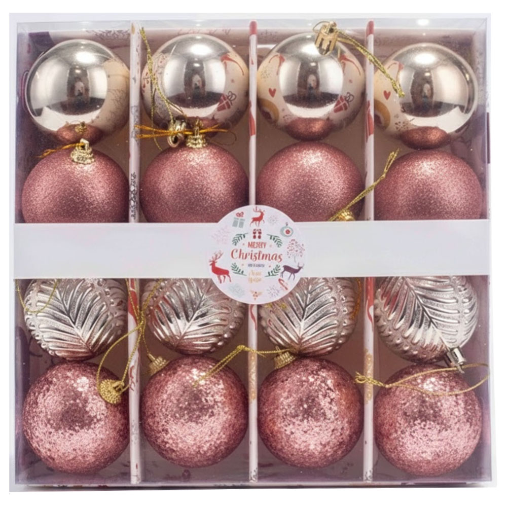 Adorno Navideño Caja de Esferas L8-662 16 Piezas