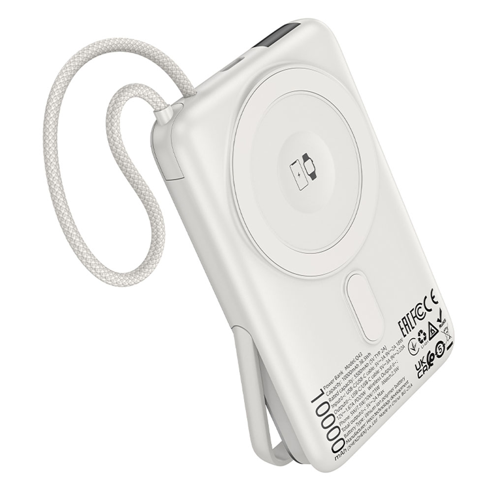 Cargador Portátil Hoco Q43 con Pantalla 10000mAh - Silver