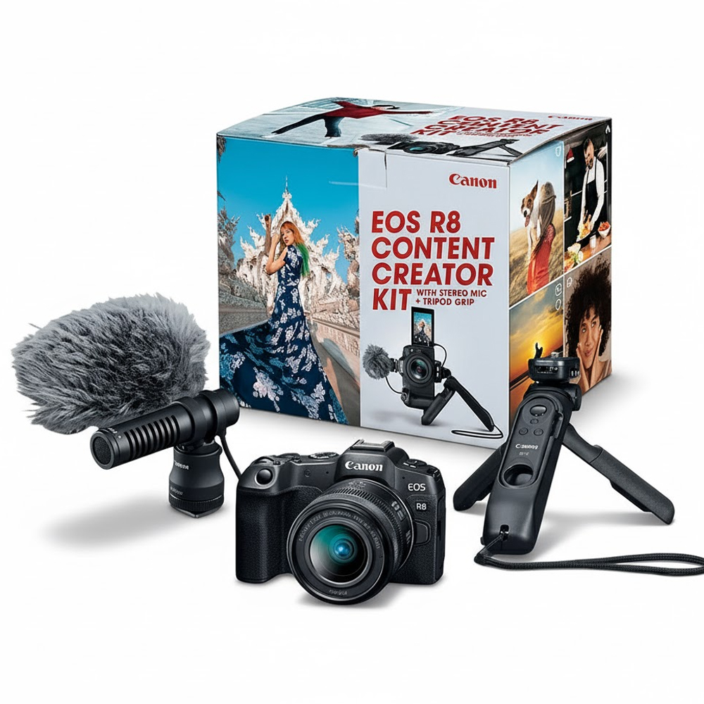 Camara Canon Eos R8 Creator Kit RF24-50MM Microfono + Tripode
