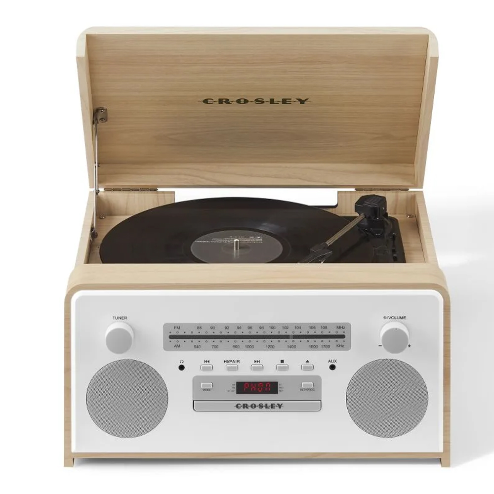 Toca Disco Crosley Carter CR7024A-NA 7 en 1 Bluetooth/CD/AM-FM/AUX/3.5mm (Caja Fea)