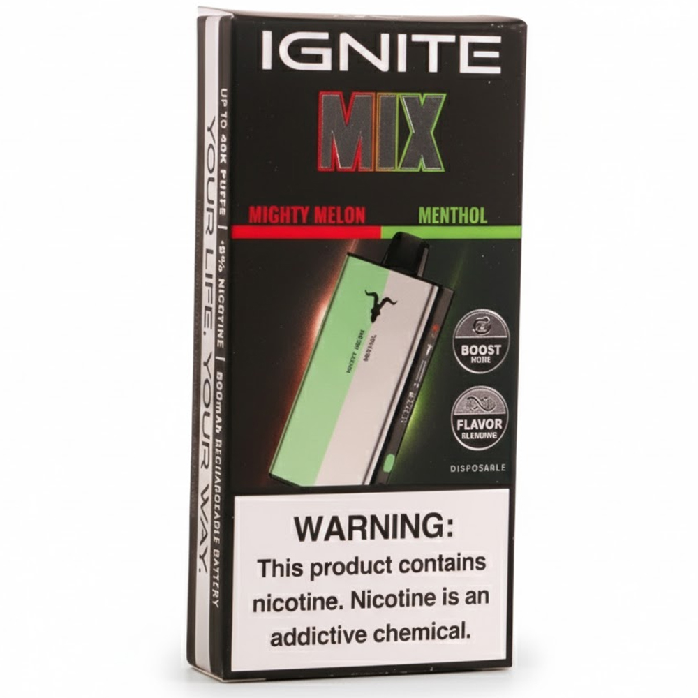 Vaper Desechable Ignite Mix 40000 Puffs - Menthol/Mighty Melon