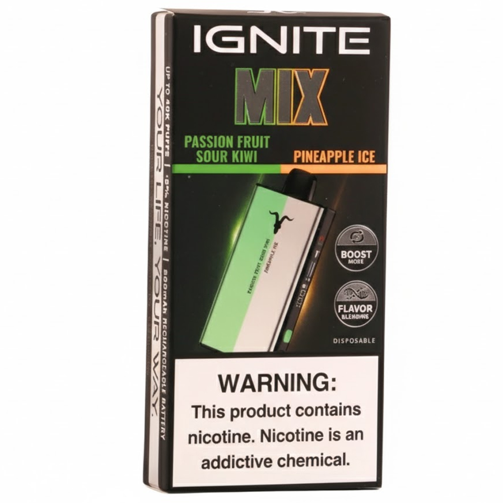 Vaper Desechable Ignite Mix 40000 Puffs - PineApple Ice/Passion Fruit Kiwi