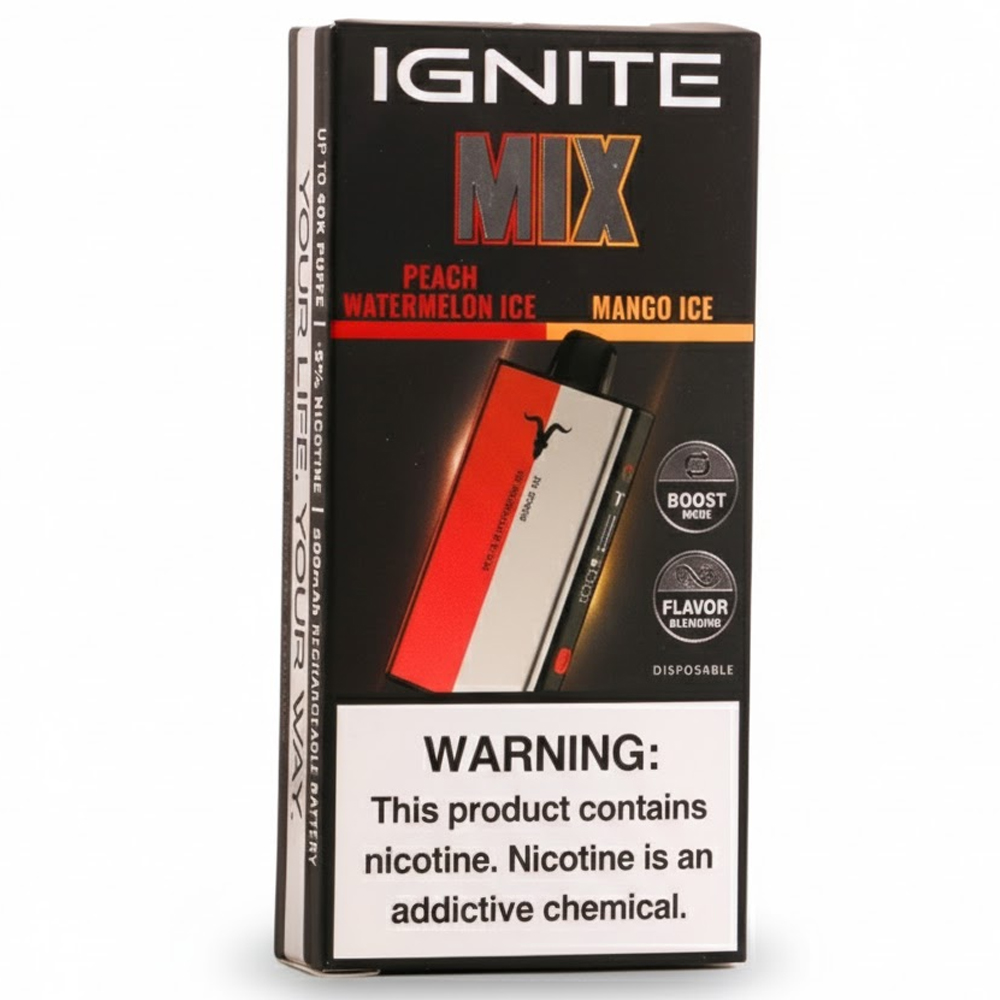 Vaper Desechable Ignite Mix 40000 Puffs - Mango Ice/Peach Watermelon Ice