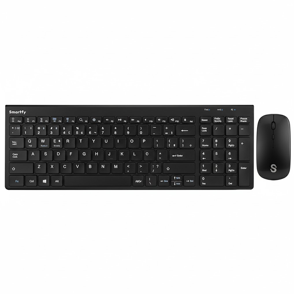 Teclado Smartfy + Mouse Wireless TW01B Portugues - Black