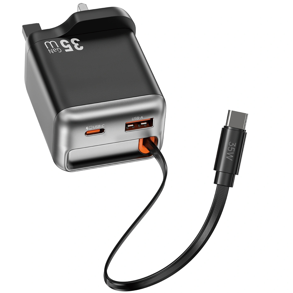 Cargador Wiwu Con Cable Helix WI-G029 35W 2 en 1 - Black
