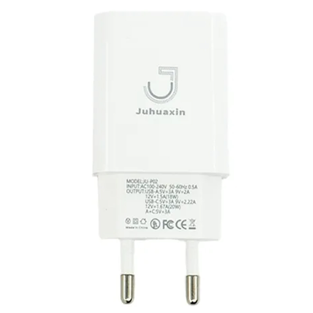Cargador Juhuaxin JU-P02 Tipo-C 20W Con Cable USB-C - White