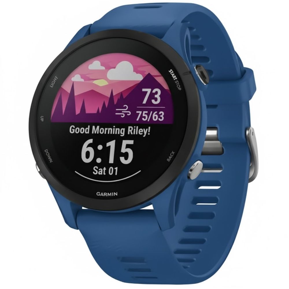 Reloj GPS Garmin Forerunner 255 Basic 46mm 010-02641-01 - Tidal Blue