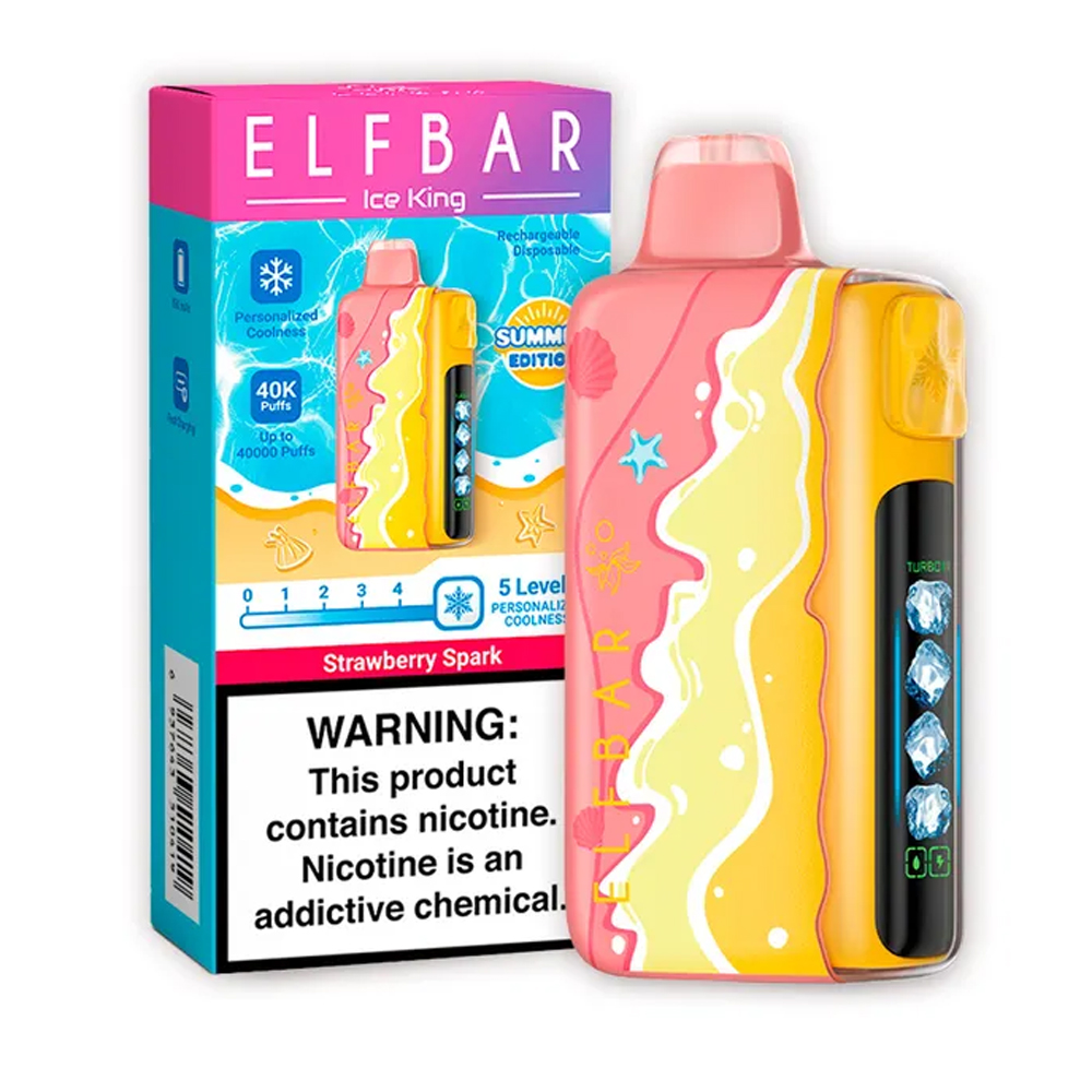 Vaper Desechable Elfbar Ice King Summer Edition 40k Puffs - Strawberry Spark