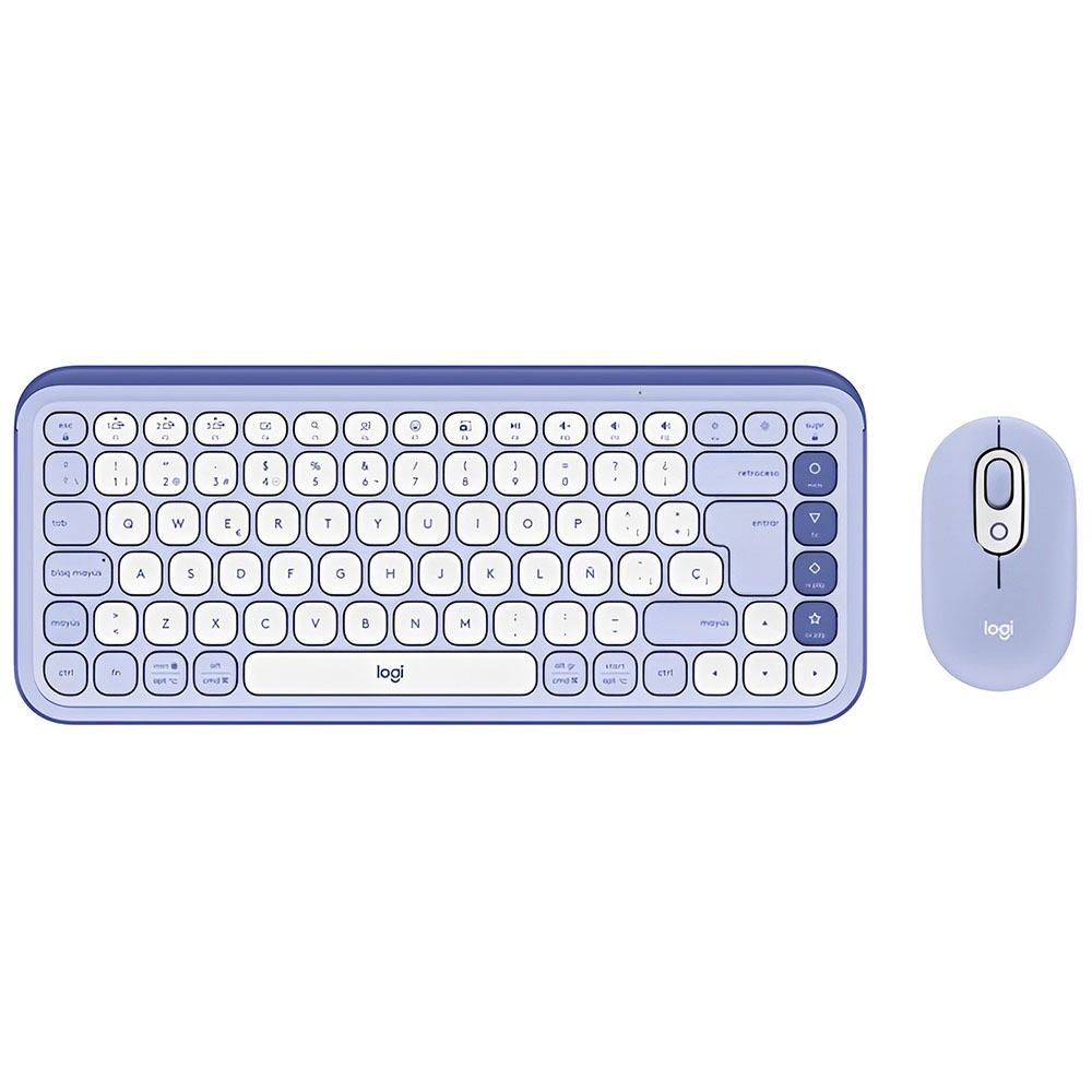 Teclado Logitech + Mouse Pop ICON Combo 920-013054 Español - Purple